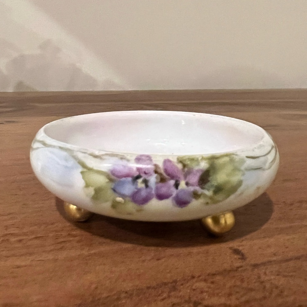 Austrian Hand-painted Bone China Trinket Dish *SALE *